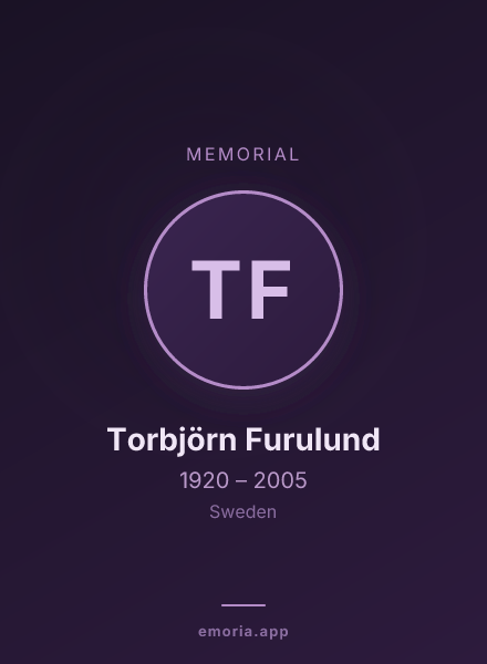 Memorial portrait of Torbjörn Furulund