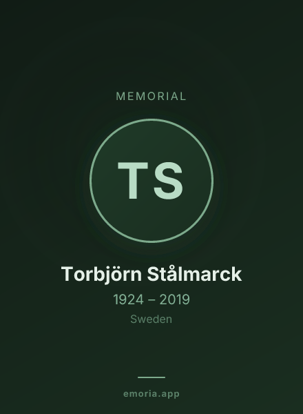 Memorial portrait of Torbjörn Stålmarck
