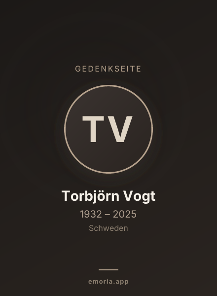 Gedenkportrait von Torbjörn Vogt