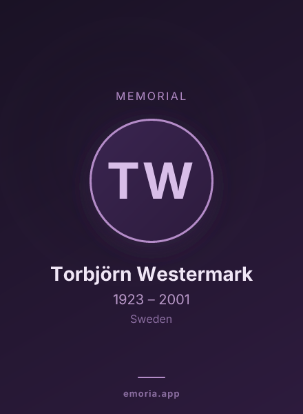 Memorial portrait of Torbjörn Westermark
