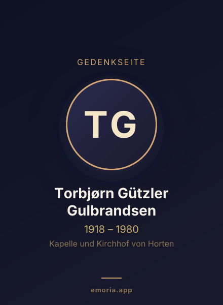 Gedenkportrait von Torbjørn Gützler Gulbrandsen