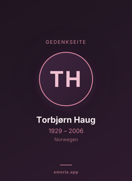 Gedenkportrait von Torbjørn Haug