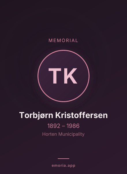 Memorial portrait of Torbjørn Kristoffersen