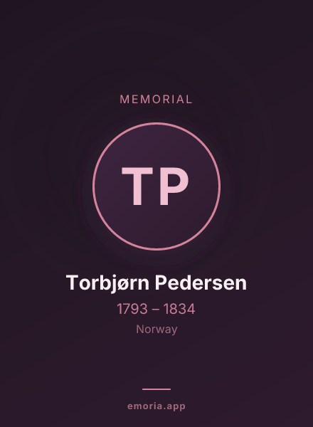 Memorial portrait of Torbjørn Pedersen