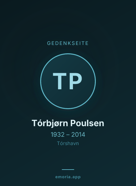Gedenkportrait von Tórbjørn Poulsen