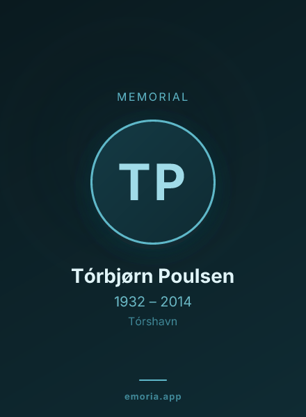 Memorial portrait of Tórbjørn Poulsen