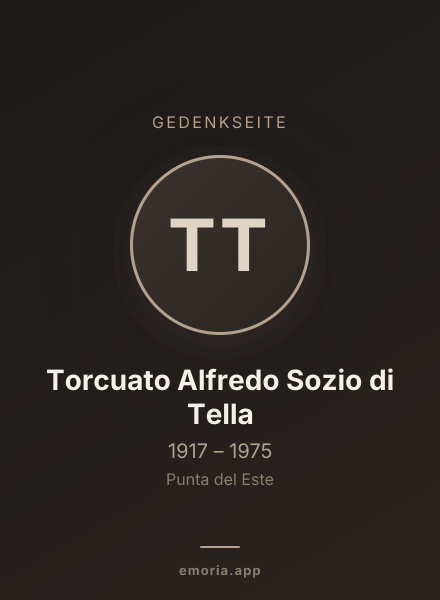 Gedenkportrait von Torcuato Alfredo Sozio di Tella