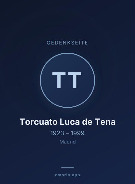 Gedenkportrait von Torcuato Luca de Tena