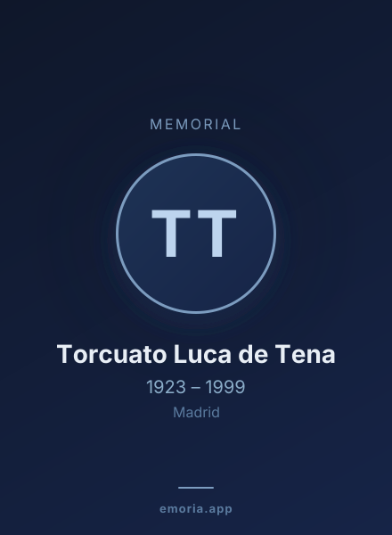 Memorial portrait of Torcuato Luca de Tena