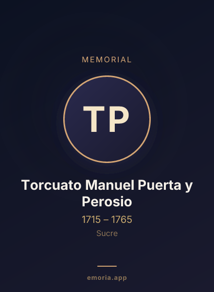 Memorial portrait of Torcuato Manuel Puerta y Perosio