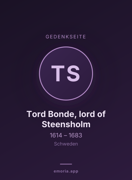 Gedenkportrait von Tord Bonde, lord of Steensholm