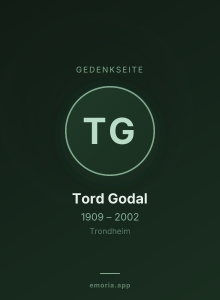 Gedenkportrait von Tord Godal