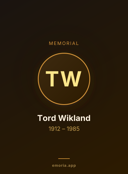Memorial portrait of Tord Wikland