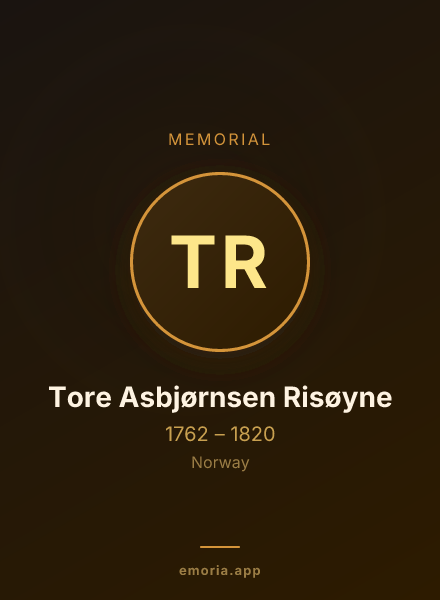Memorial portrait of Tore Asbjørnsen Risøyne