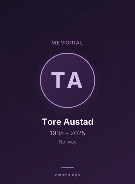 Memorial portrait of Tore Austad