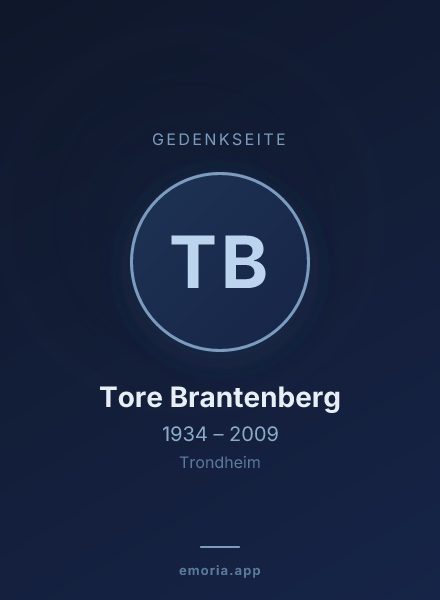 Gedenkportrait von Tore Brantenberg