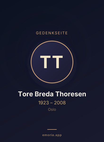 Gedenkportrait von Tore Breda Thoresen