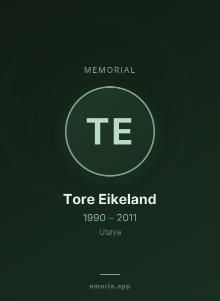 Memorial portrait of Tore Eikeland