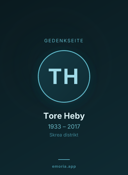 Gedenkportrait von Tore Heby
