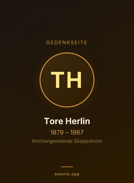 Gedenkportrait von Tore Herlin
