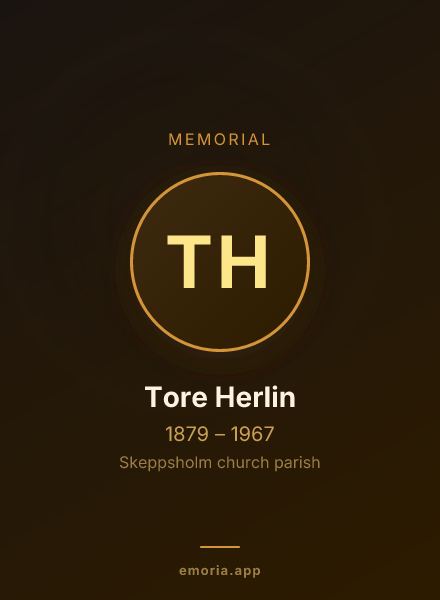 Memorial portrait of Tore Herlin