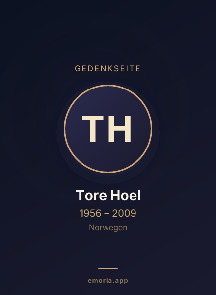 Gedenkportrait von Tore Hoel