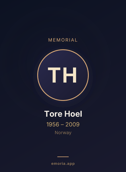 Memorial portrait of Tore Hoel