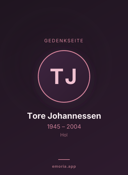 Gedenkportrait von Tore Johannessen