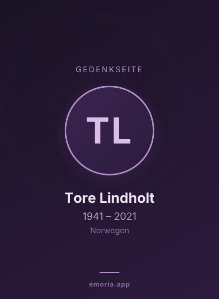 Gedenkportrait von Tore Lindholt