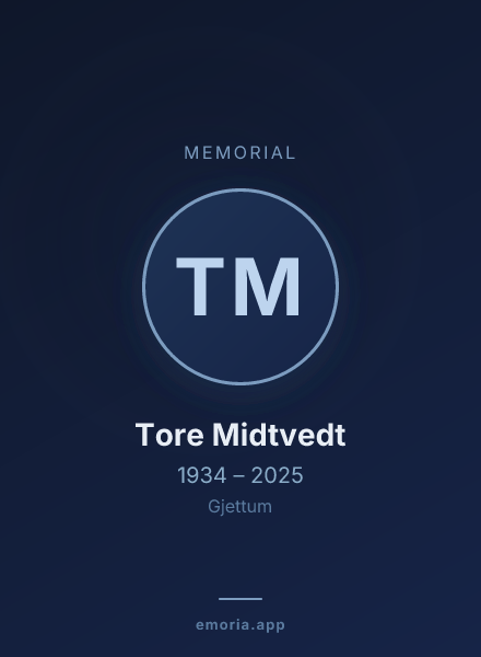 Memorial portrait of Tore Midtvedt