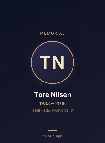 Memorial portrait of Tore Nilsen