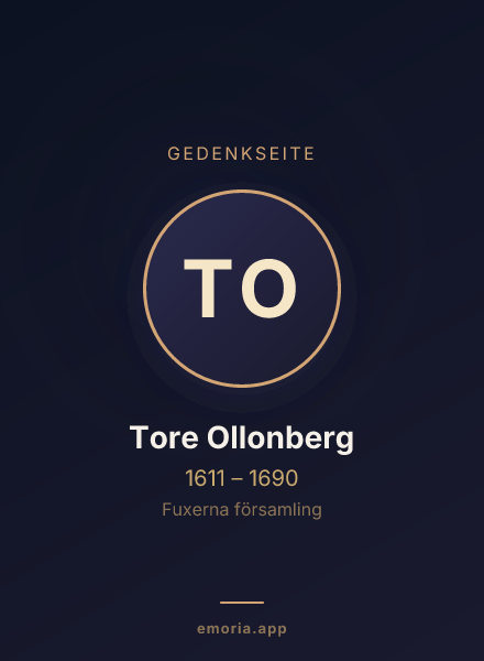 Gedenkportrait von Tore Ollonberg