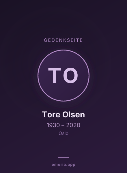 Gedenkportrait von Tore Olsen