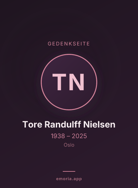 Gedenkportrait von Tore Randulff Nielsen