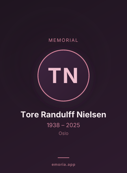 Memorial portrait of Tore Randulff Nielsen