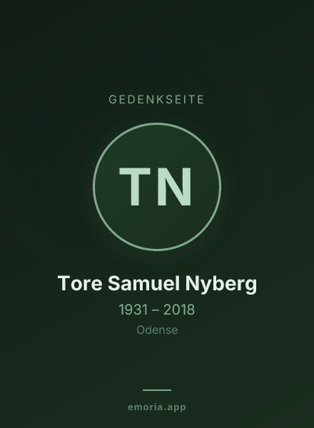 Gedenkportrait von Tore Samuel Nyberg
