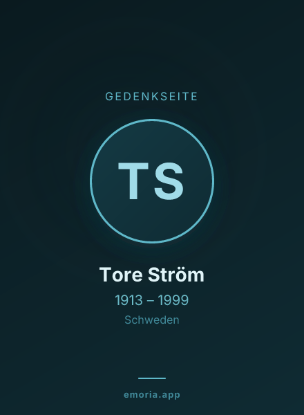 Gedenkportrait von Tore Ström