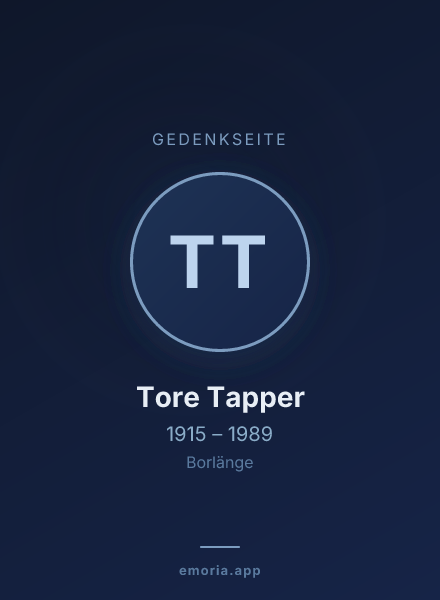 Gedenkportrait von Tore Tapper