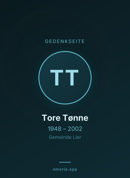 Gedenkportrait von Tore Tønne