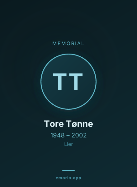 Memorial portrait of Tore Tønne