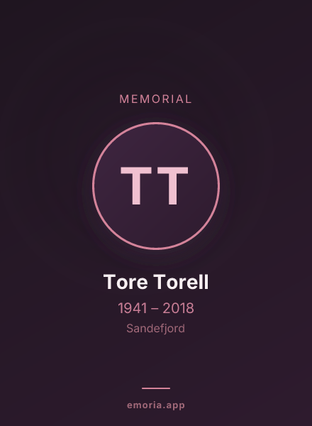 Memorial portrait of Tore Torell