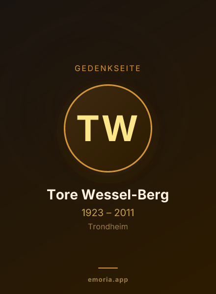 Gedenkportrait von Tore Wessel-Berg