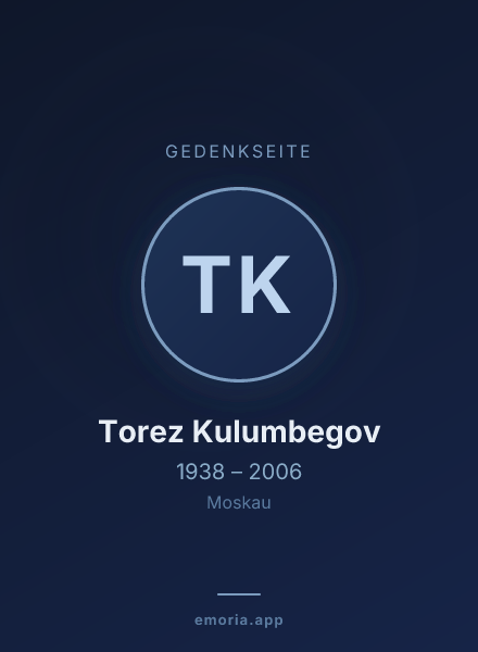 Gedenkportrait von Torez Kulumbegov