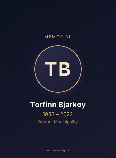 Memorial portrait of Torfinn Bjarkøy