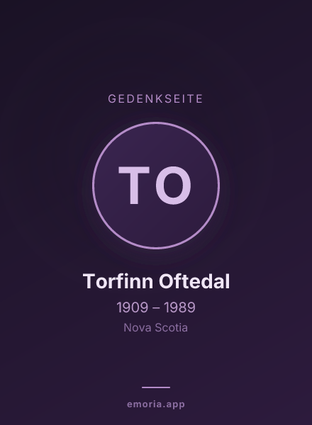 Gedenkportrait von Torfinn Oftedal