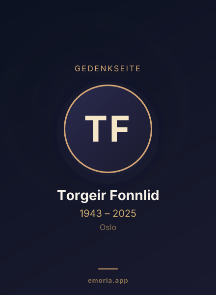 Gedenkportrait von Torgeir Fonnlid