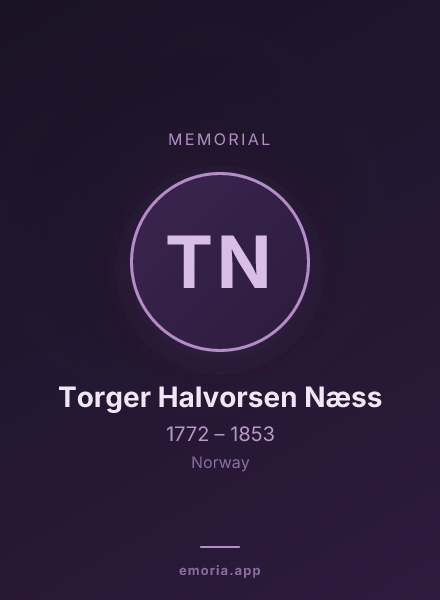 Memorial portrait of Torger Halvorsen Næss