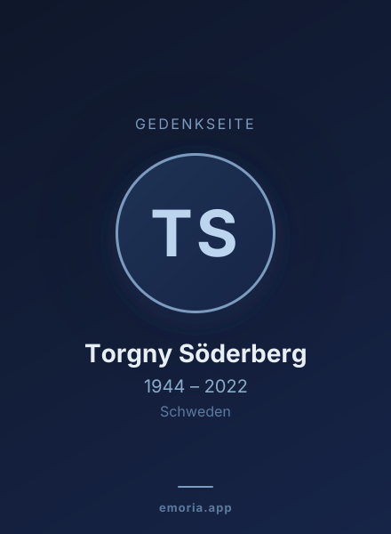 Gedenkportrait von Torgny Söderberg