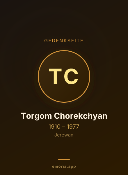 Gedenkportrait von Torgom Chorekchyan