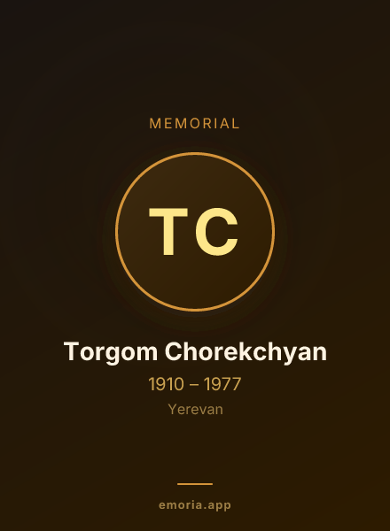 Memorial portrait of Torgom Chorekchyan